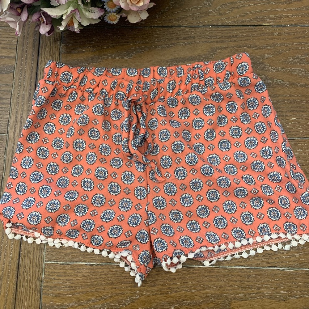 About A Girl Orange Boho Shorts 🧡